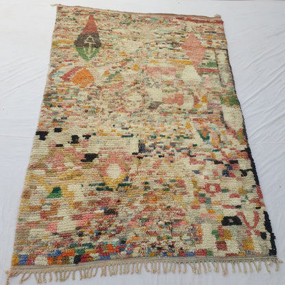 Rjana - Boujad Rug 6x9 Moroccan Handmade | Authentic Berber Living room & Bedroom Rug | 6'40x9'68 Ft | 195x295 cm - OunizZ