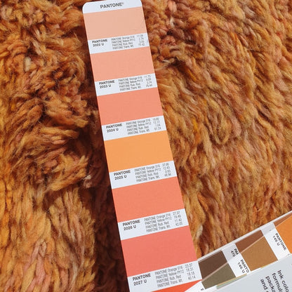 Rkia | Ultra Soft Orange Beni Ourain 6x9 Moroccan Rug | Authentic Berber High Pile wool Rug | 6'79x9'58 Ft | 207x292 cm - OunizZ