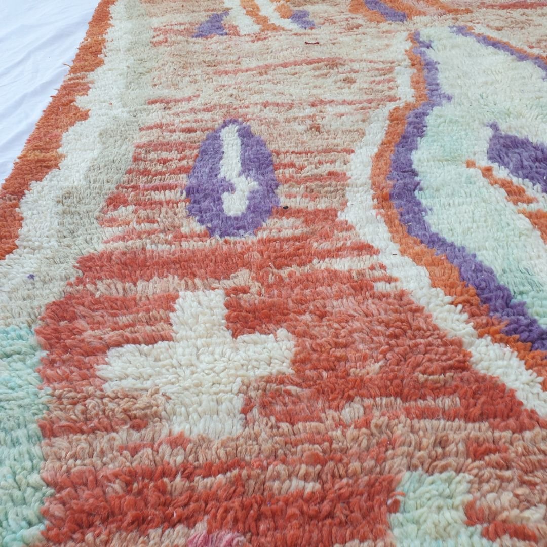Salika - Vibrant 6x10 Boujad Moroccan Rug - Handwoven Colorful Berber Wool Carpet for Living Room | 6'23x10'17 Ft | 190x310 cm - OunizZ
