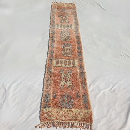 Sarha Runner | Luxurious Moroccan Beni Mrirt Runner Rug Ultra Soft and Thick | Colorful Hallway Runner | 2'85x14'86 Ft | 87x453 cm - OunizZ