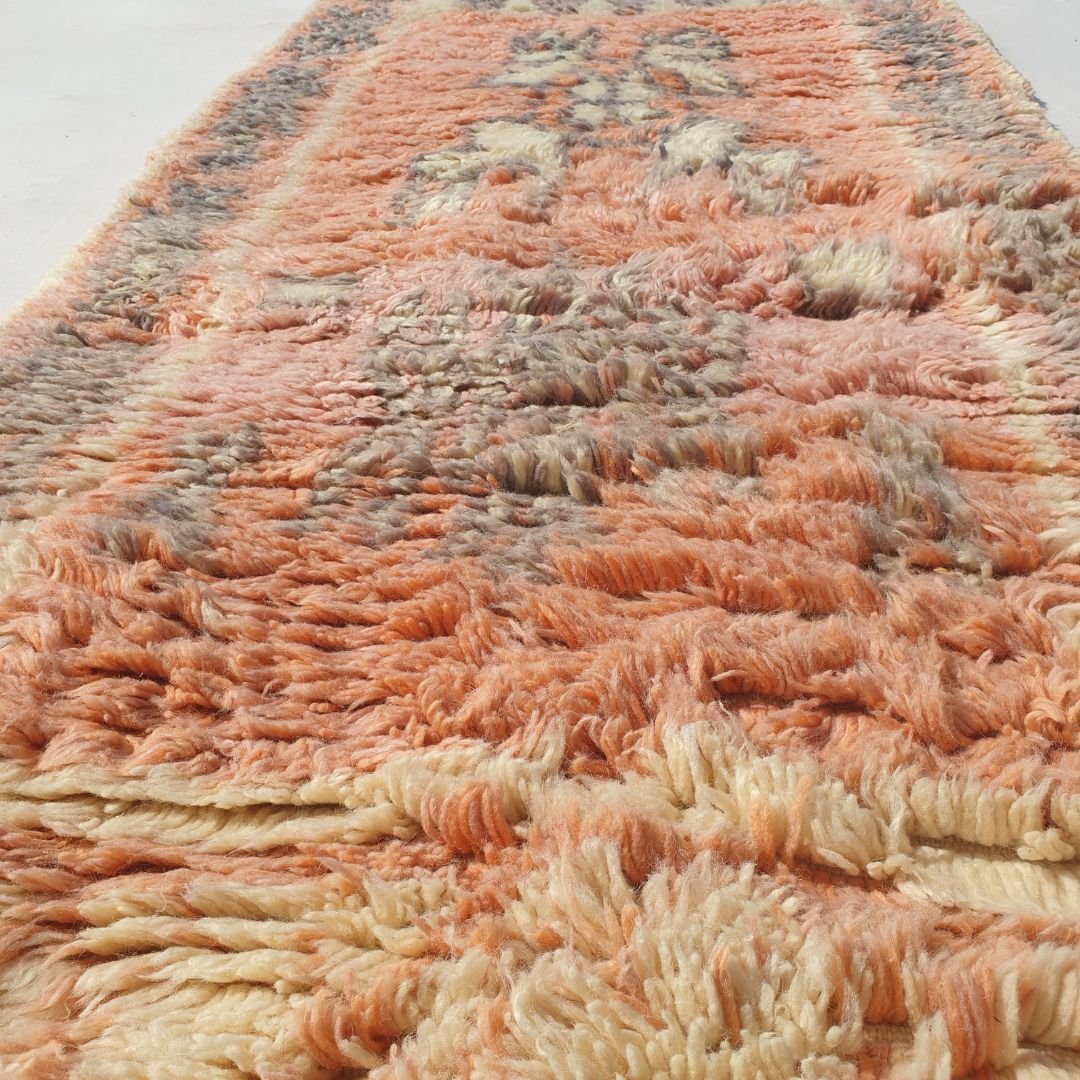 Sarha Runner | Luxurious Moroccan Beni Mrirt Runner Rug Ultra Soft and Thick | Colorful Hallway Runner | 2'85x14'86 Ft | 87x453 cm - OunizZ