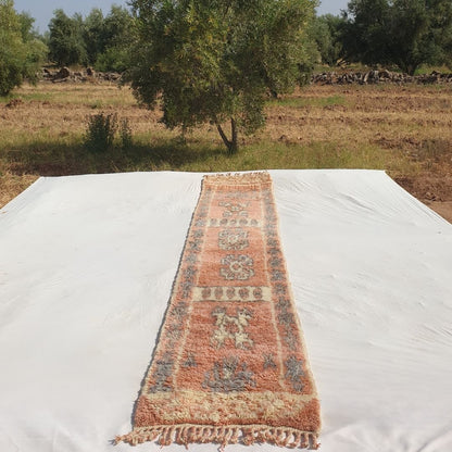 Sarha Runner | Luxurious Moroccan Beni Mrirt Runner Rug Ultra Soft and Thick | Colorful Hallway Runner | 2'85x14'86 Ft | 87x453 cm - OunizZ