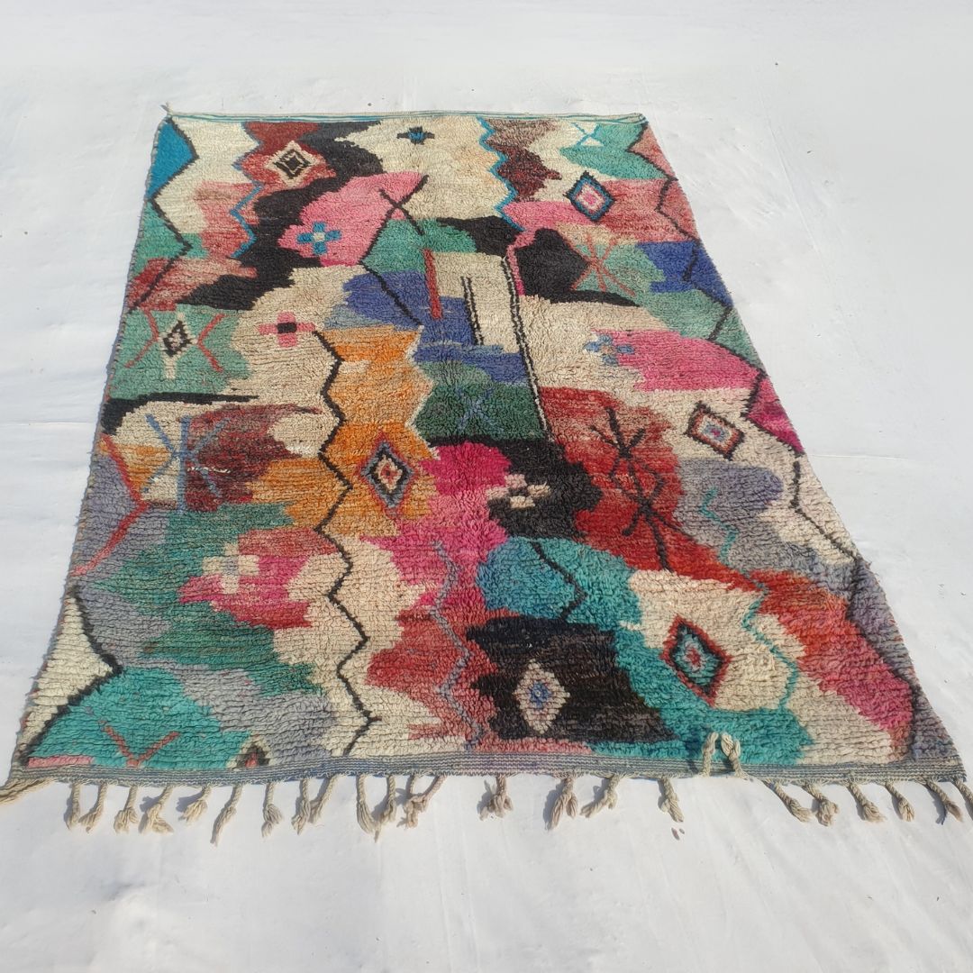 Tamaya - 6x9 Moroccan Rug Boujad Handmade Berber | 6'43x9'80 Ft | 196x299 cm - OunizZ