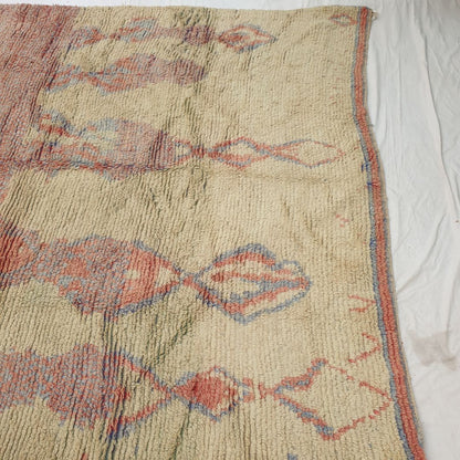 Tanessa | 8x11 Moroccan Rug - Large Pastel Boujad Berber Geometric Handwoven Carpet | 8'3"x11'2" Ft | 253x340 cm - OunizZ