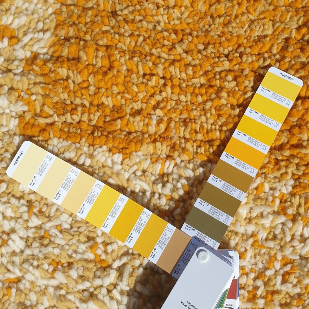 Tricia | Yellow Moroccan Rug 6x9 - Handmade Beni Ourain Wool Rug | 6'63x9'29 ft | 202x283 cm - OunizZ