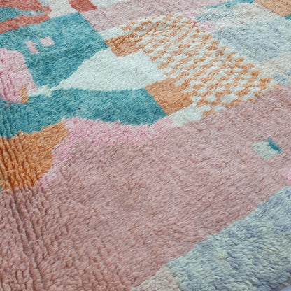 Wakefa - Vibrant 6x10 Boujad Moroccan Rug - Handwoven Colorful Berber Wool Carpet | 6'43x9'94 Ft | 196x303 cm - OunizZ