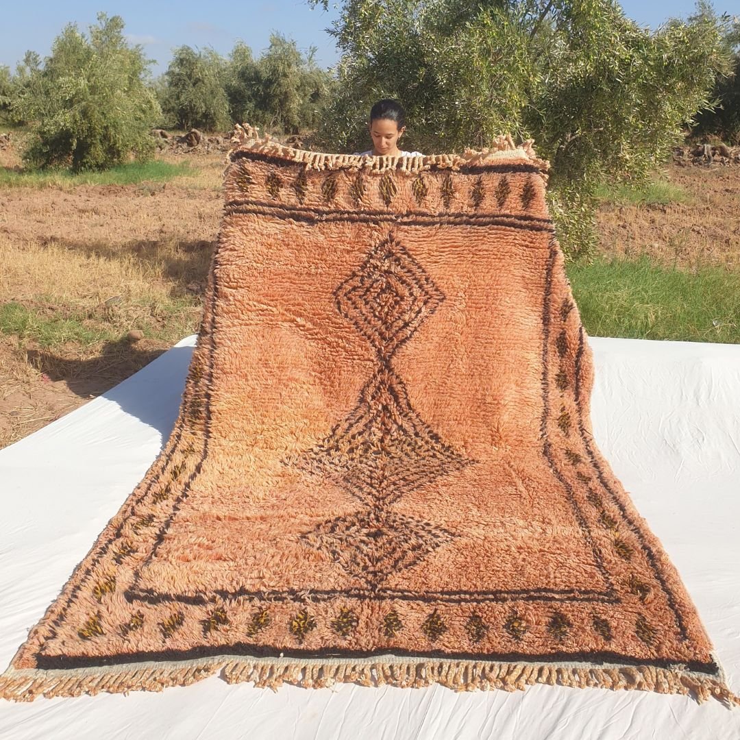 Warda - Luxurious Beni Mrirt 6x9 Moroccan Rug Ultra Soft & Thick | Berber Handmade Wool Carpet | 6'82x9'68 Ft | 208x295 cm - OunizZ