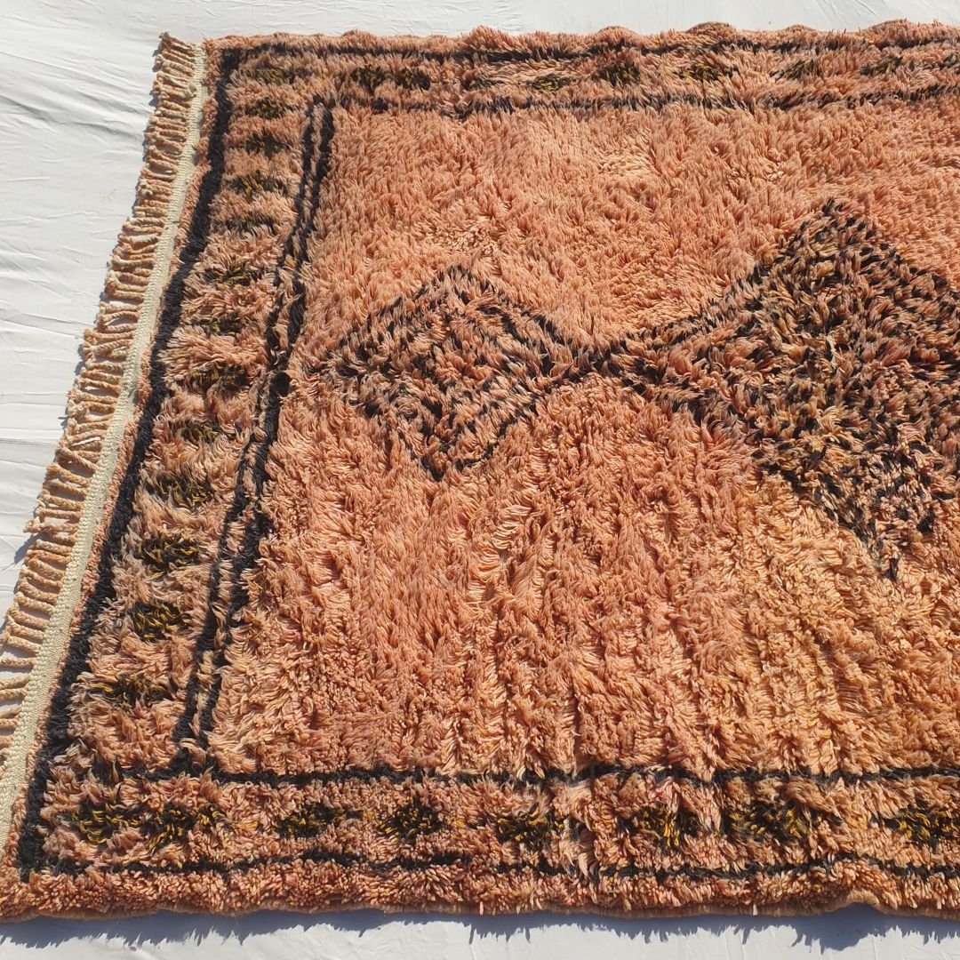 Warda - Luxurious Beni Mrirt 6x9 Moroccan Rug Ultra Soft & Thick | Berber Handmade Wool Carpet | 6'82x9'68 Ft | 208x295 cm - OunizZ