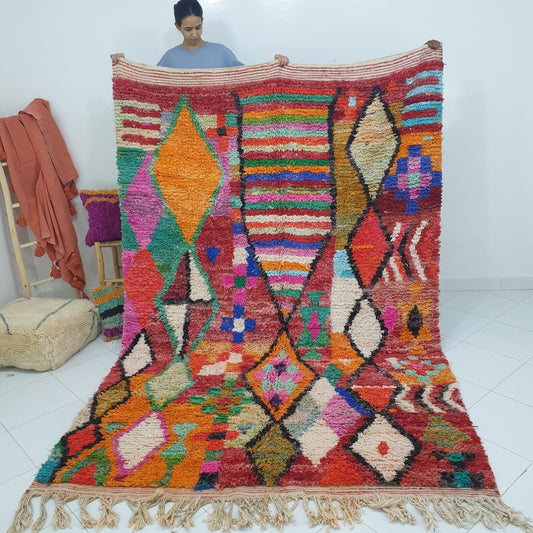 MAIN | Tapis marocain Boujaad | 10x6'7 pieds | 3x2 m | 100% laine fait main