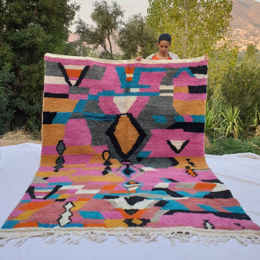 ABLY | 9'4x6'6 Ft | 288x200 cm | Moroccan Colorful Rug | 100% wool handmade - OunizZ
