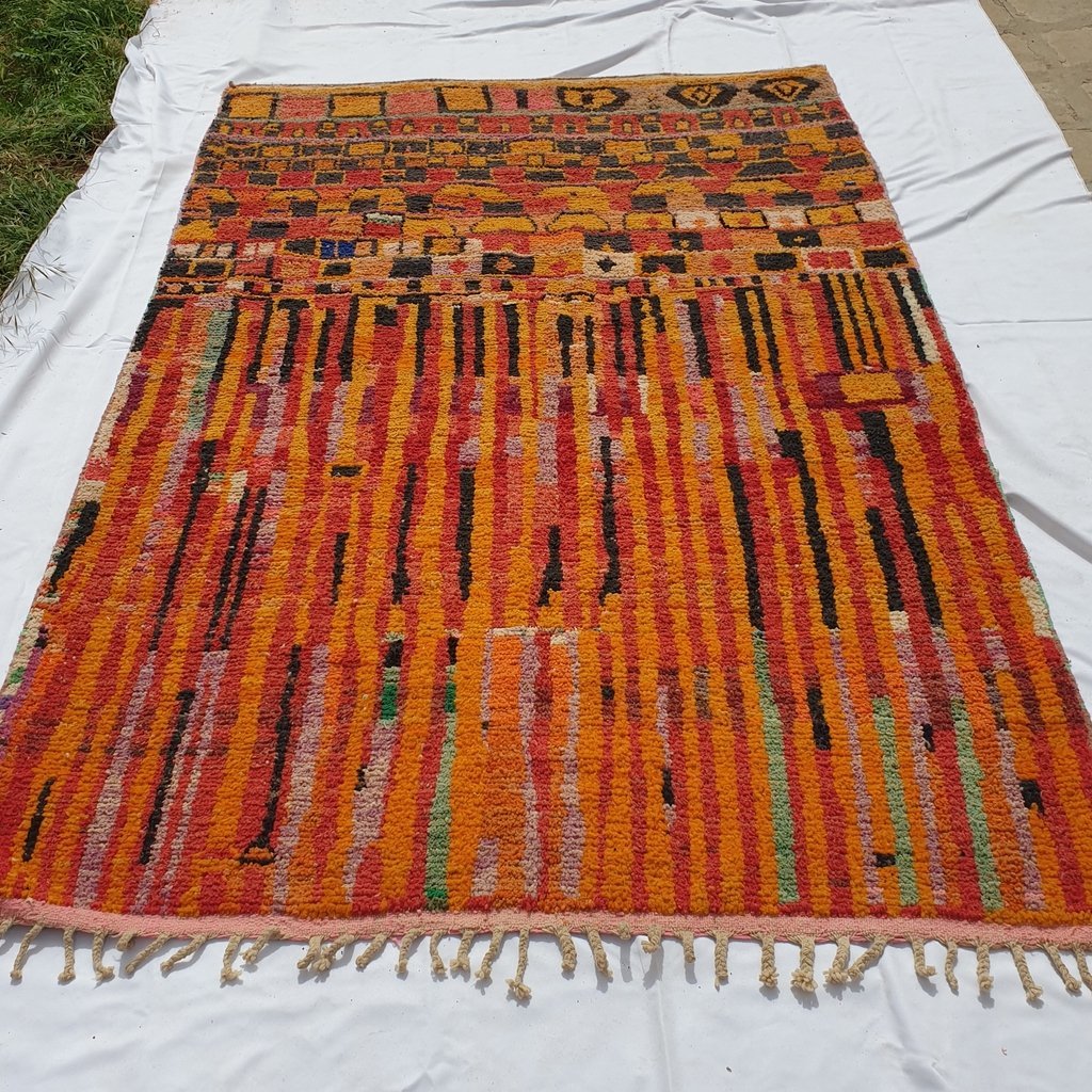 AFYA | 10'5x6'5 Ft | 3x2 m | Moroccan Colorful Rug | 100% wool handmade - OunizZ