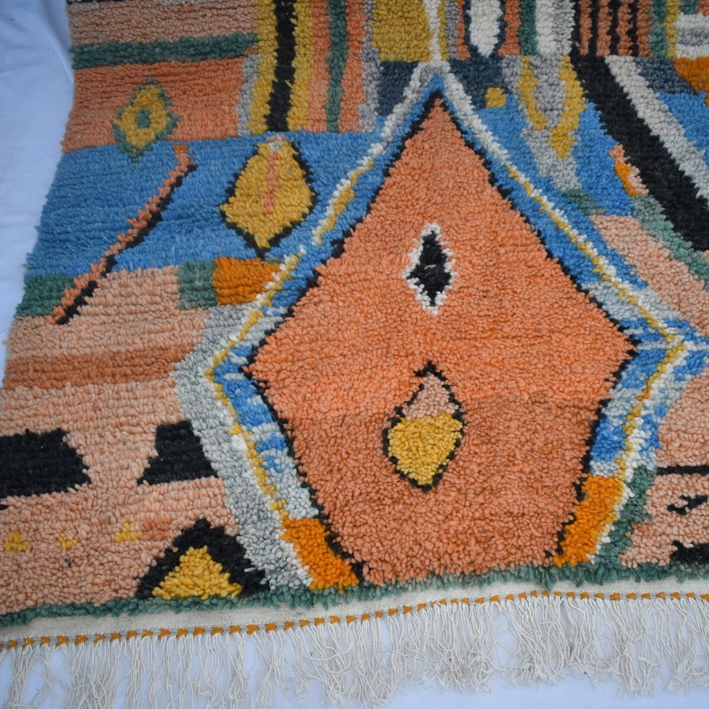 AÎN | 8x5 Ft | 2,5x1,5 m | Moroccan Colorful Rug | 100% wool handmade - OunizZ