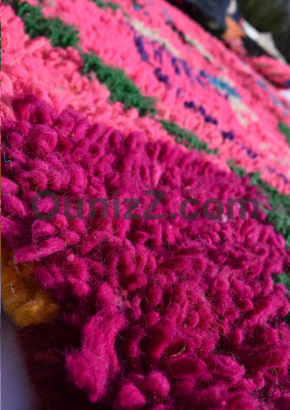 AKNARI | 8'5x5'5 Ft | 266x166 cm | Moroccan Pink Rug | 100% wool handmade - OunizZ