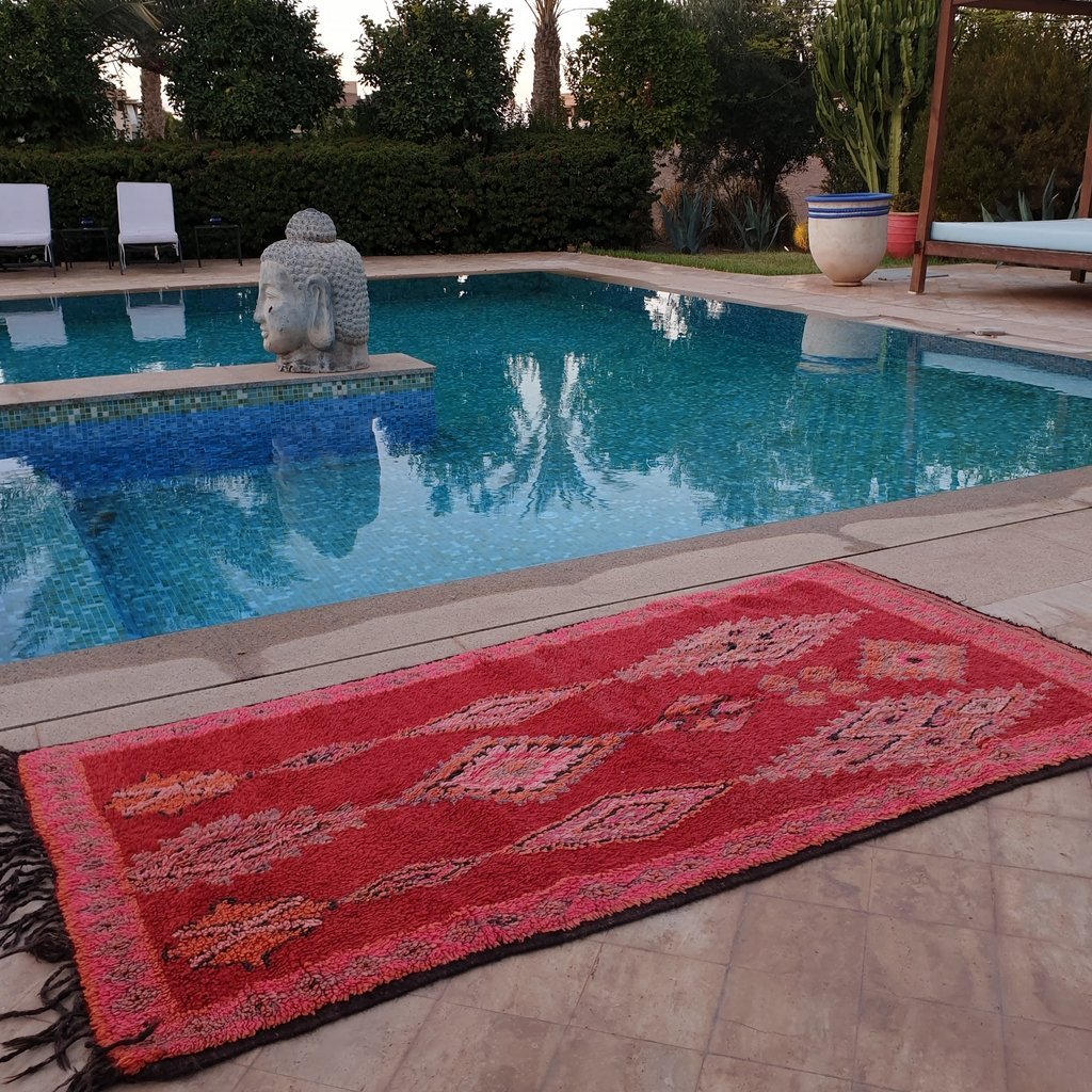 AMYR | 7'8x3'6 Ft | 2,37x1,10 m | Moroccan VINTAGE Colorful Rug | 100% wool handmade - OunizZ