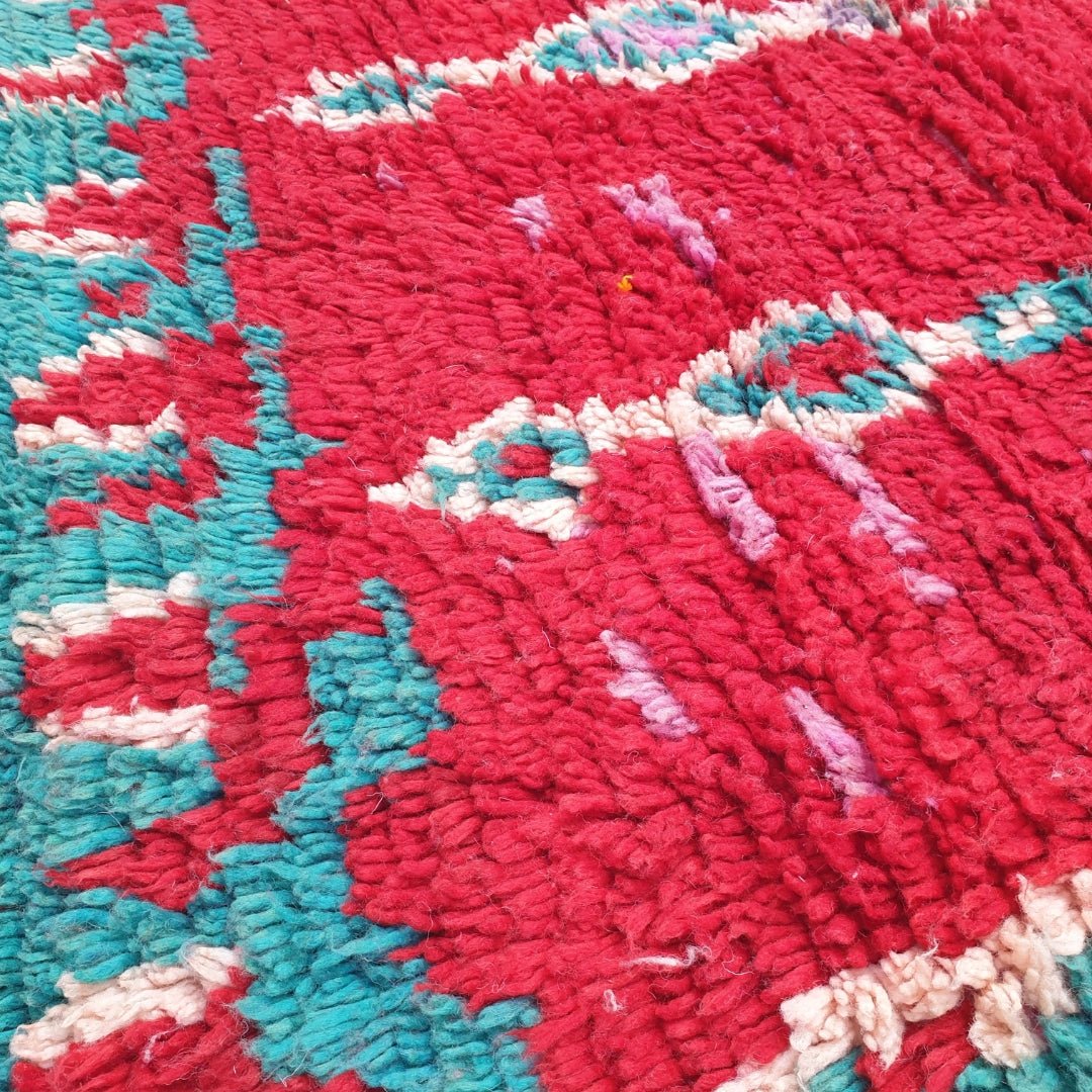 Barba - MOROCCAN RUG BOUJAD | Moroccan Berber Rug | Colorful Rug Moroccan Carpet | Authentic Handmade Berber Bedroom Rugs | 10x6'40 Ft | 305x196 cm - OunizZ
