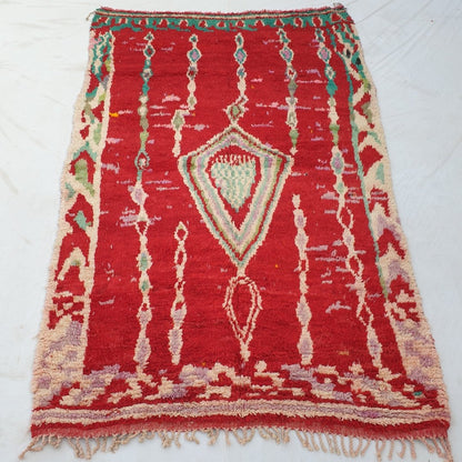 Barba - MOROCCAN RUG BOUJAD | Moroccan Berber Rug | Colorful Rug Moroccan Carpet | Authentic Handmade Berber Bedroom Rugs | 10x6'40 Ft | 305x196 cm - OunizZ