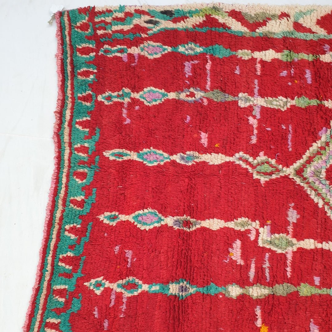 Barba - MOROCCAN RUG BOUJAD | Moroccan Berber Rug | Colorful Rug Moroccan Carpet | Authentic Handmade Berber Bedroom Rugs | 10x6'40 Ft | 305x196 cm - OunizZ