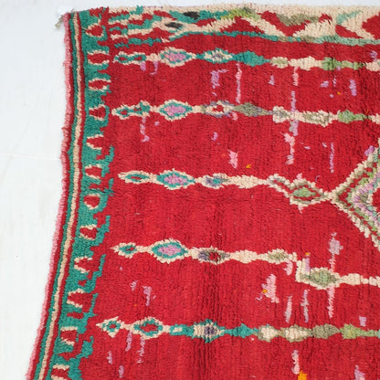 Barba - MOROCCAN RUG BOUJAD | Moroccan Berber Rug | Colorful Rug Moroccan Carpet | Authentic Handmade Berber Bedroom Rugs | 10x6'40 Ft | 305x196 cm - OunizZ