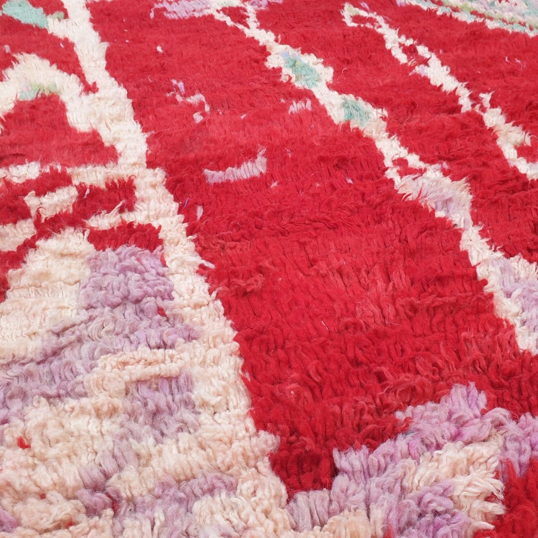 Barba - MOROCCAN RUG BOUJAD | Moroccan Berber Rug | Colorful Rug Moroccan Carpet | Authentic Handmade Berber Bedroom Rugs | 10x6'40 Ft | 305x196 cm - OunizZ