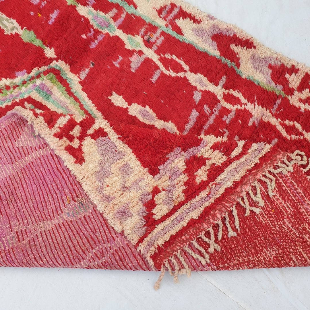 Barba - MOROCCAN RUG BOUJAD | Moroccan Berber Rug | Colorful Rug Moroccan Carpet | Authentic Handmade Berber Bedroom Rugs | 10x6'40 Ft | 305x196 cm - OunizZ