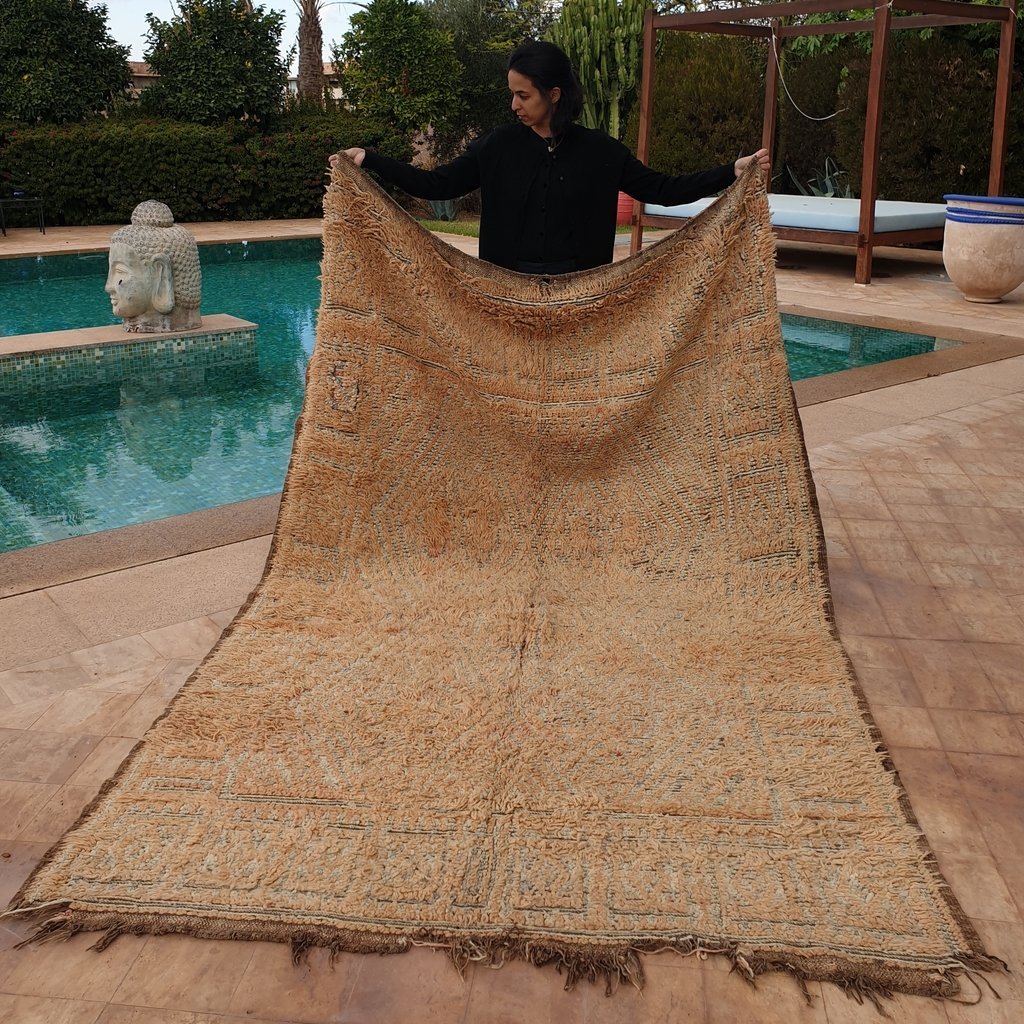 BAYAM | 9'5x5'8 Ft | 2,9x1,8 m | Moroccan VINTAGE Colorful Rug | 100% wool handmade - OunizZ