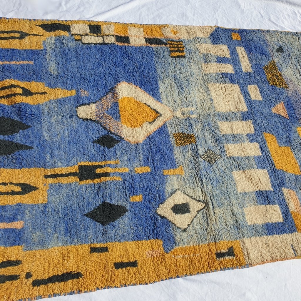 BEBBUS | 8x5 Ft | 256x164 cm | Moroccan Colorful Rug | 100% wool handmade - OunizZ