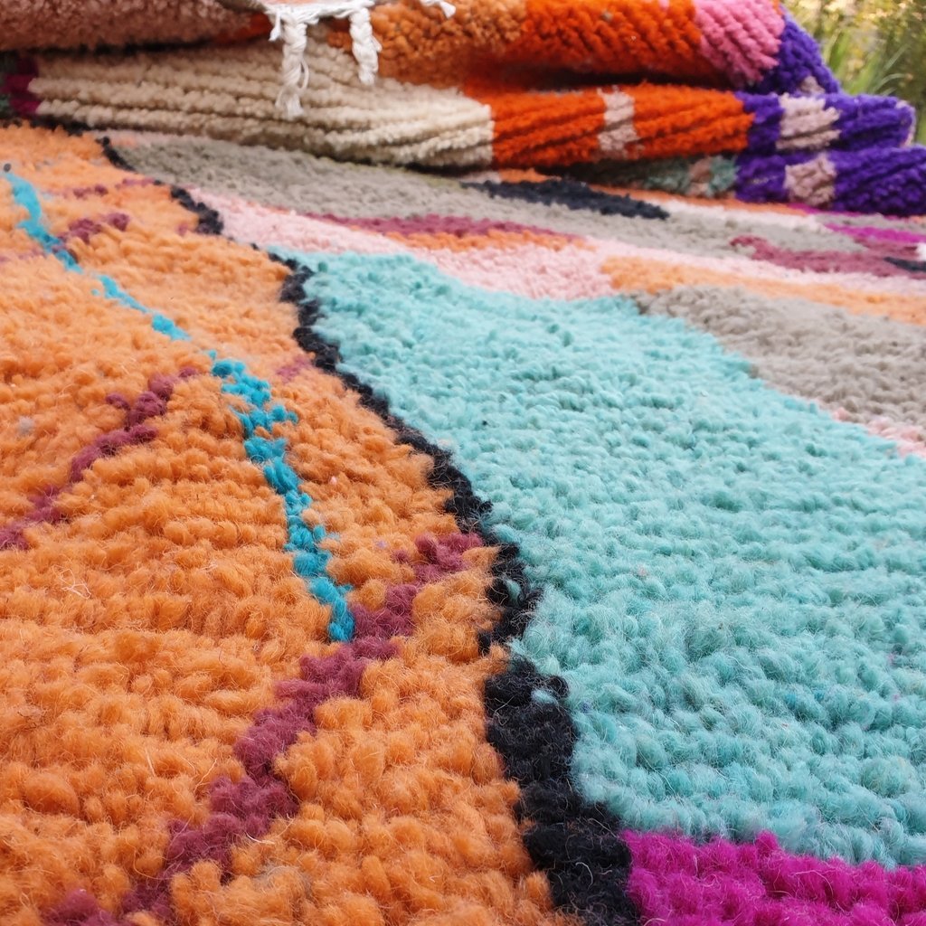 BENA | 9'1x6'4 Ft | 278x195 cm | Moroccan Colorful Rug | 100% wool handmade - OunizZ