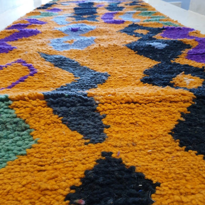 BERIN Runner | 9'6x2'7 Ft | 2,93x0,83 m | Moroccan Colorful Rug | 100% wool handmade - OunizZ