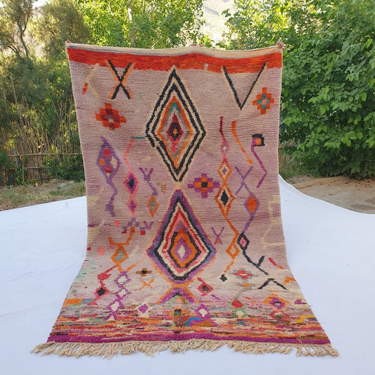 Bilafa - MOROCCAN BOUJAAD RUG | Berber Colorful Area Rug for living room Handmade Authentic Wool | 10'4x6'1 Ft | 316x187 cm - OunizZ