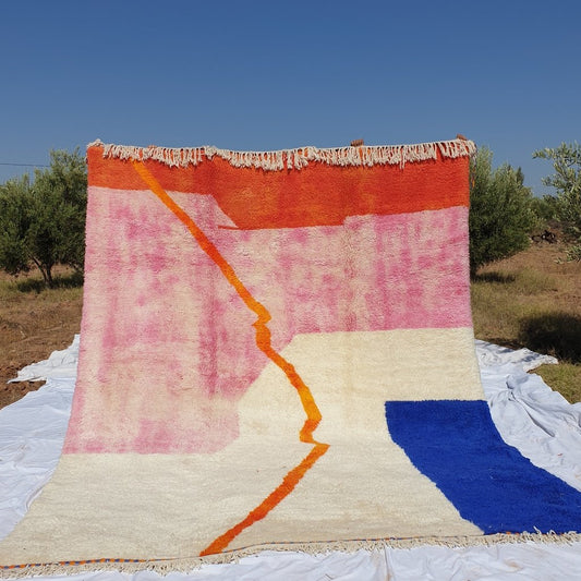 BITOUIBA (Ultra Fluffy Beni rug) | 12'8x10 Ft | 3,90x3,06 m | Moroccan Beni Ourain Rug | 100% wool handmade - OunizZ