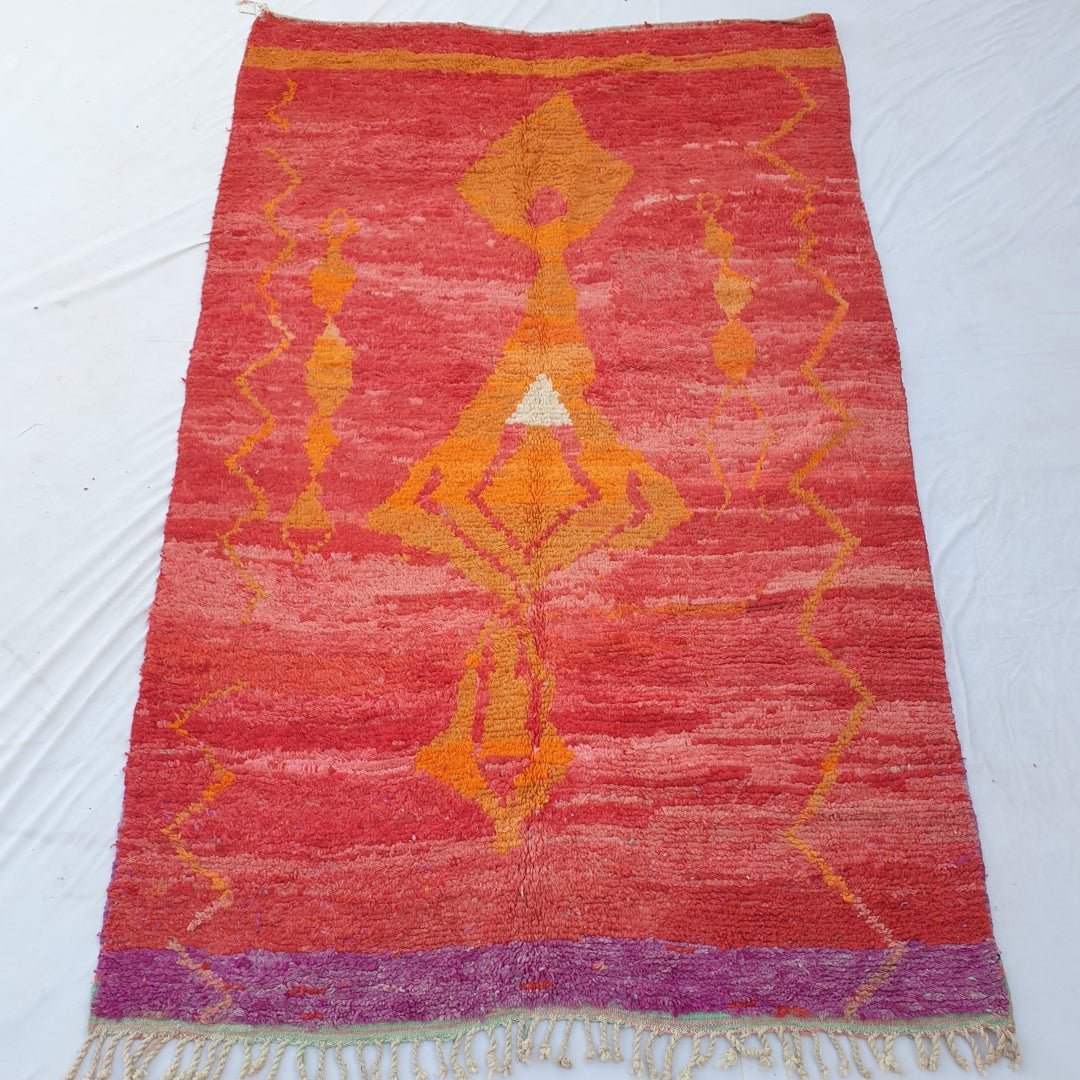 Brika - MOROCCAN RUG BOUJAD | Moroccan Berber Rug | Colorful Rug Moroccan Carpet | Authentic Handmade Berber Bedroom Rugs | 10'04x6'30 Ft | 306x192 cm - OunizZ