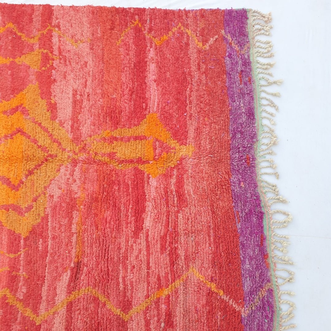 Brika - MOROCCAN RUG BOUJAD | Moroccan Berber Rug | Colorful Rug Moroccan Carpet | Authentic Handmade Berber Bedroom Rugs | 10'04x6'30 Ft | 306x192 cm - OunizZ
