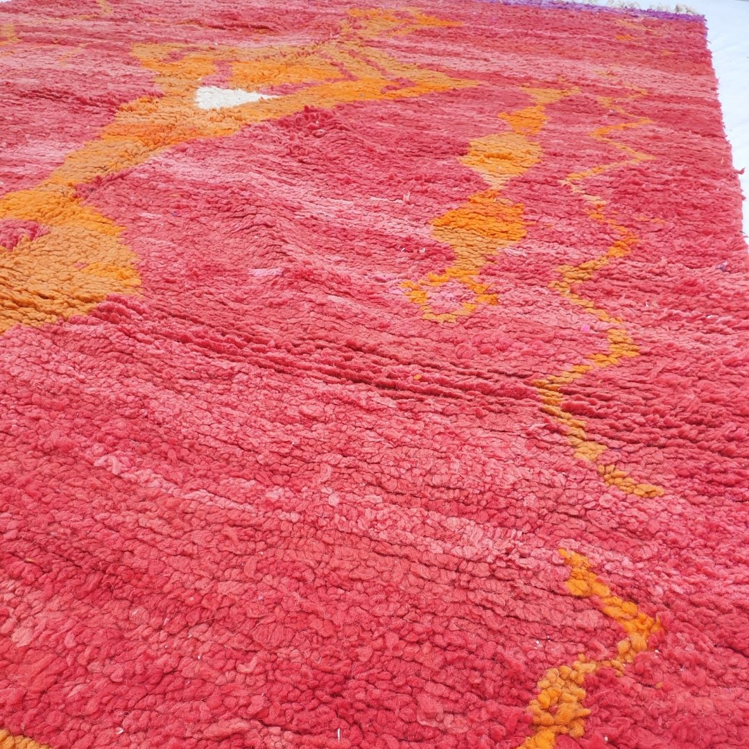 Brika - MOROCCAN RUG BOUJAD | Moroccan Berber Rug | Colorful Rug Moroccan Carpet | Authentic Handmade Berber Bedroom Rugs | 10'04x6'30 Ft | 306x192 cm - OunizZ