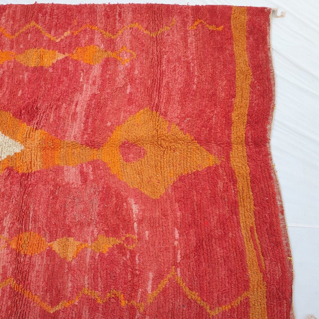 Brika - MOROCCAN RUG BOUJAD | Moroccan Berber Rug | Colorful Rug Moroccan Carpet | Authentic Handmade Berber Bedroom Rugs | 10'04x6'30 Ft | 306x192 cm - OunizZ