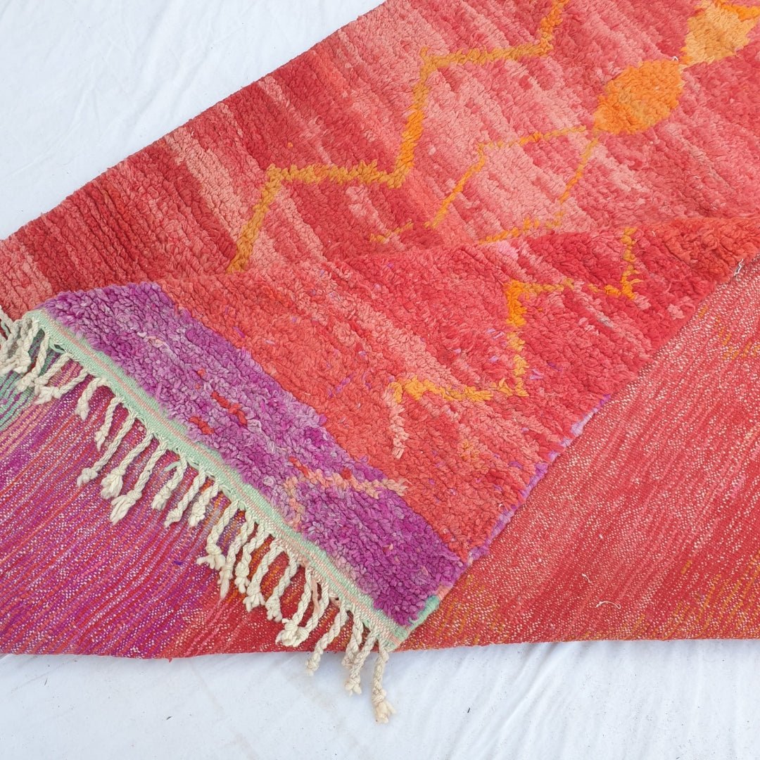 Brika - MOROCCAN RUG BOUJAD | Moroccan Berber Rug | Colorful Rug Moroccan Carpet | Authentic Handmade Berber Bedroom Rugs | 10'04x6'30 Ft | 306x192 cm - OunizZ