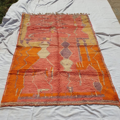 BULU | 8'5x5'5 Ft | 2,60x1,70 m | Moroccan Colorful Rug | 100% wool handmade - OunizZ