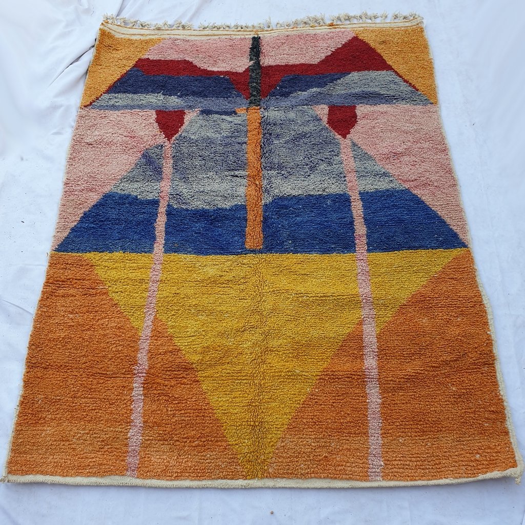 CHMICHA | 9x6'7 Ft | 276x203 cm | Moroccan Colorful Rug | 100% wool handmade - OunizZ