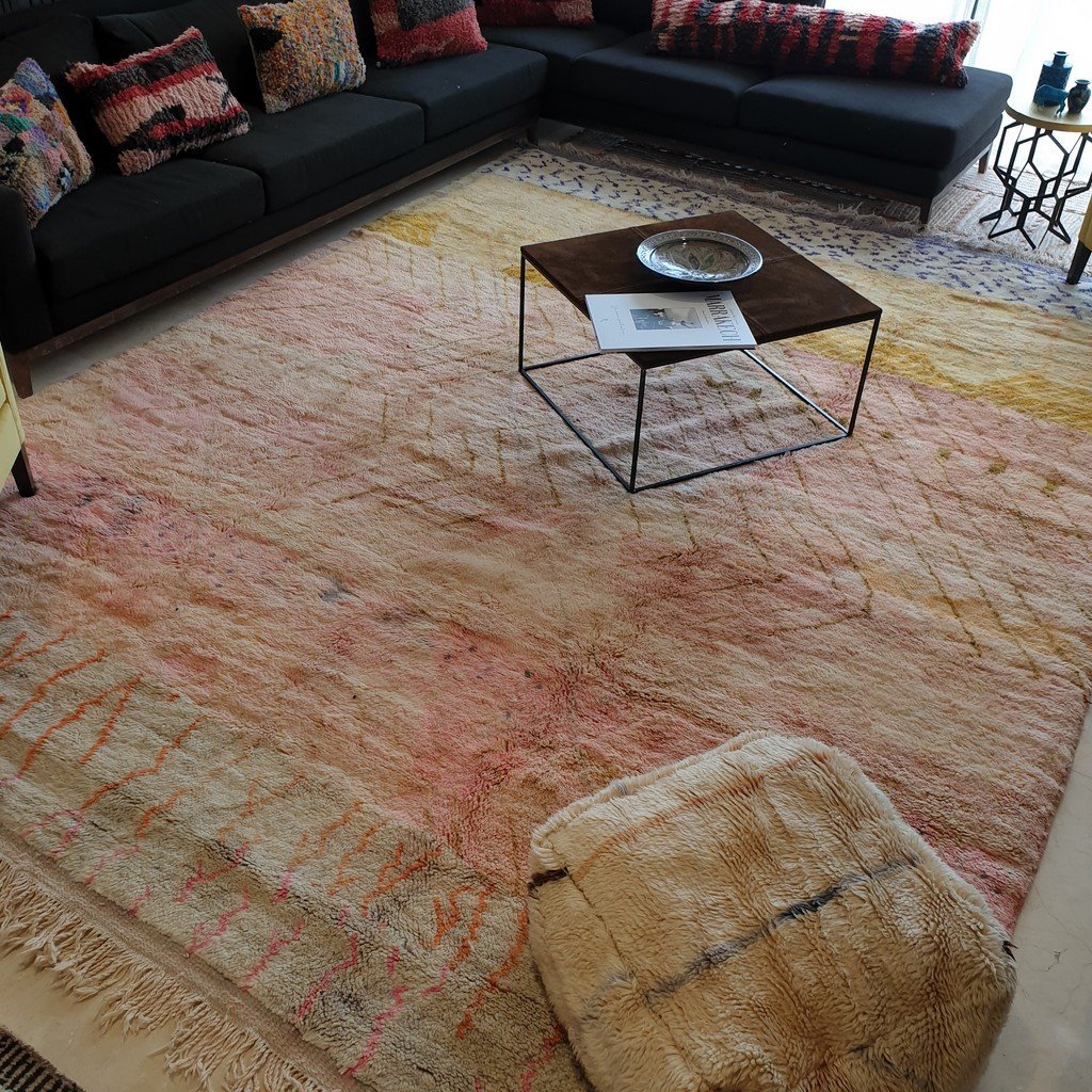 Customized BELADA | 10'x8' Ft | Moroccan Beni Mrirt Rug | 100% wool handmade - OunizZ