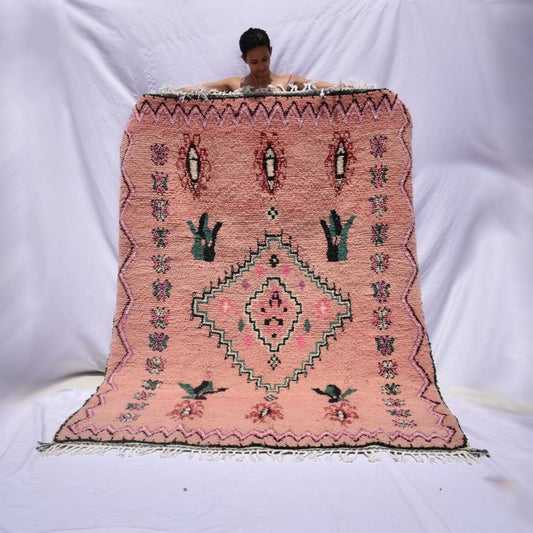 CUSTOMIZED BELDIA | 8x6 Ft | 2,5x1,8 m | Moroccan VINTAGE STYLE Colorful Rug | 100% wool handmade - OunizZ