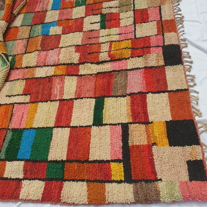 Customized DAMA | 9'5x7 Ft | 3x2 m | Moroccan Colorful Rug | 100% wool handmade - OunizZ