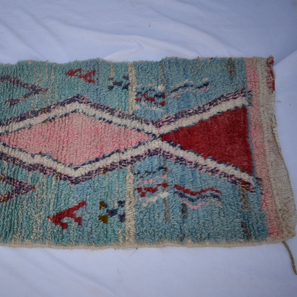 Customized KSAR Runner | 10x2 Ft | Moroccan Colorful Rug | 100% wool handmade - OunizZ