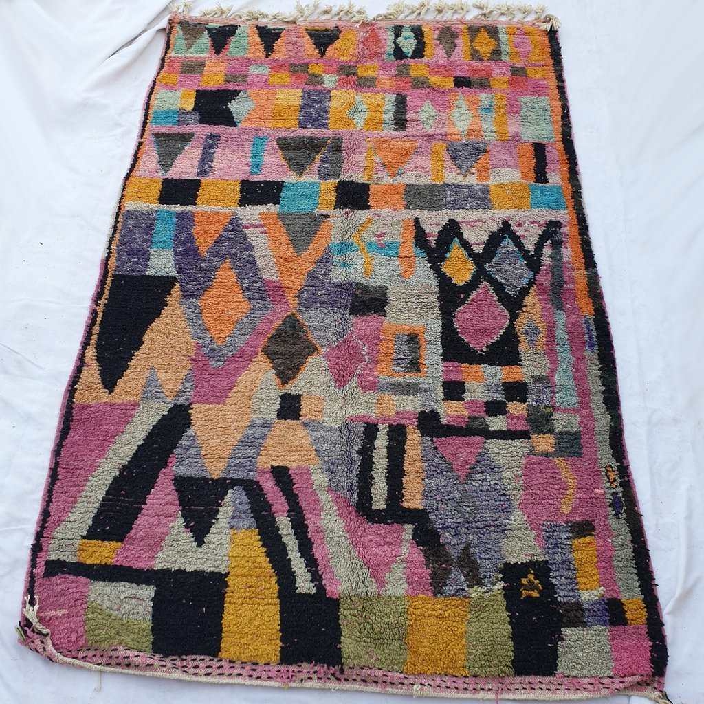 DAHACH | 9'9x6'3 Ft | 3x2 m | Moroccan Colorful Rug | 100% wool handmade - OunizZ