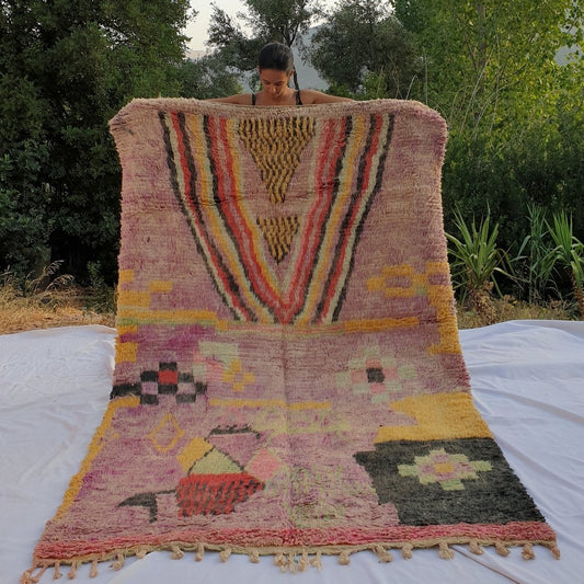 DANIA | 8x5 Ft | 2,5x1,6 m | Moroccan Colorful Rug | 100% wool handmade - OunizZ
