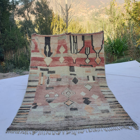 Delina - MOROCCAN RUG BOUJAD | Moroccan Berber Rug | Colorful Rug Moroccan Carpet | Authentic Handmade Berber Bedroom Rugs | 10'24x6'69 Ft | 312x204 cm - OunizZ