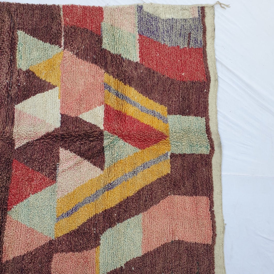 Derbala - MOROCCAN RUG BOUJAD | Moroccan Berber Rug | Colorful Rug Moroccan Carpet | Authentic Handmade Berber Bedroom Rugs | 10'23x6'52 Ft | 312x199 cm - OunizZ