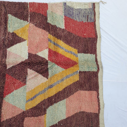 Derbala - MOROCCAN RUG BOUJAD | Moroccan Berber Rug | Colorful Rug Moroccan Carpet | Authentic Handmade Berber Bedroom Rugs | 10'23x6'52 Ft | 312x199 cm - OunizZ