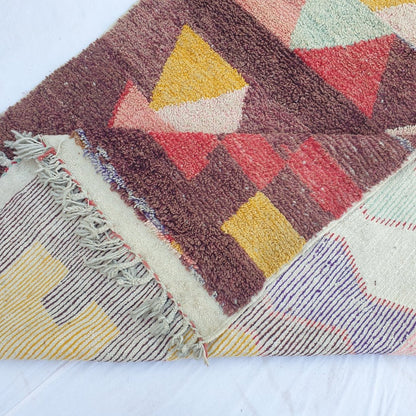 Derbala - MOROCCAN RUG BOUJAD | Moroccan Berber Rug | Colorful Rug Moroccan Carpet | Authentic Handmade Berber Bedroom Rugs | 10'23x6'52 Ft | 312x199 cm - OunizZ
