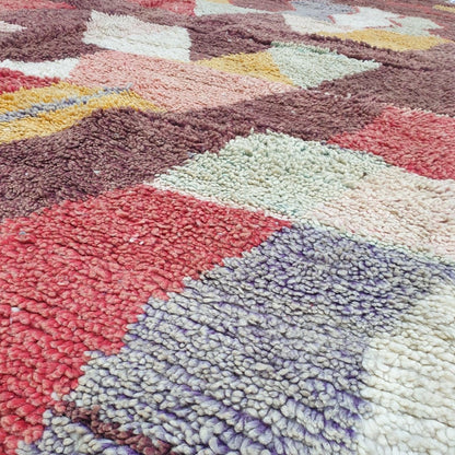 Derbala - MOROCCAN RUG BOUJAD | Moroccan Berber Rug | Colorful Rug Moroccan Carpet | Authentic Handmade Berber Bedroom Rugs | 10'23x6'52 Ft | 312x199 cm - OunizZ