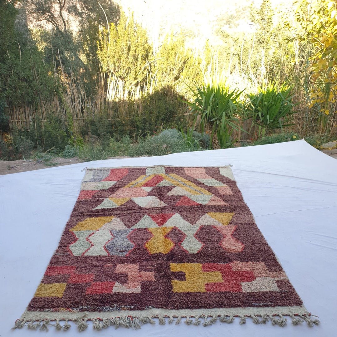 Derbala - MOROCCAN RUG BOUJAD | Moroccan Berber Rug | Colorful Rug Moroccan Carpet | Authentic Handmade Berber Bedroom Rugs | 10'23x6'52 Ft | 312x199 cm - OunizZ