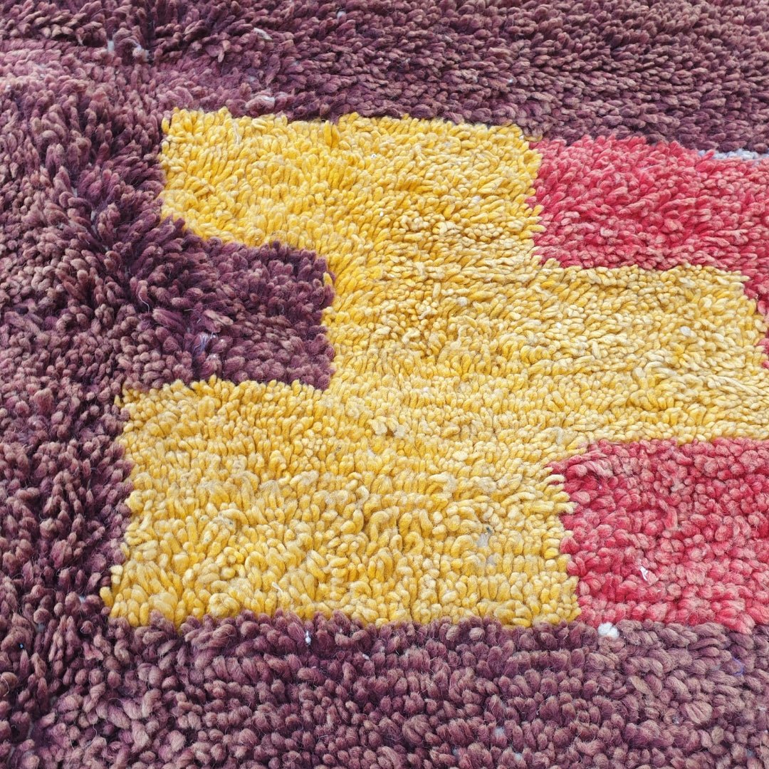 Derbala - MOROCCAN RUG BOUJAD | Moroccan Berber Rug | Colorful Rug Moroccan Carpet | Authentic Handmade Berber Bedroom Rugs | 10'23x6'52 Ft | 312x199 cm - OunizZ